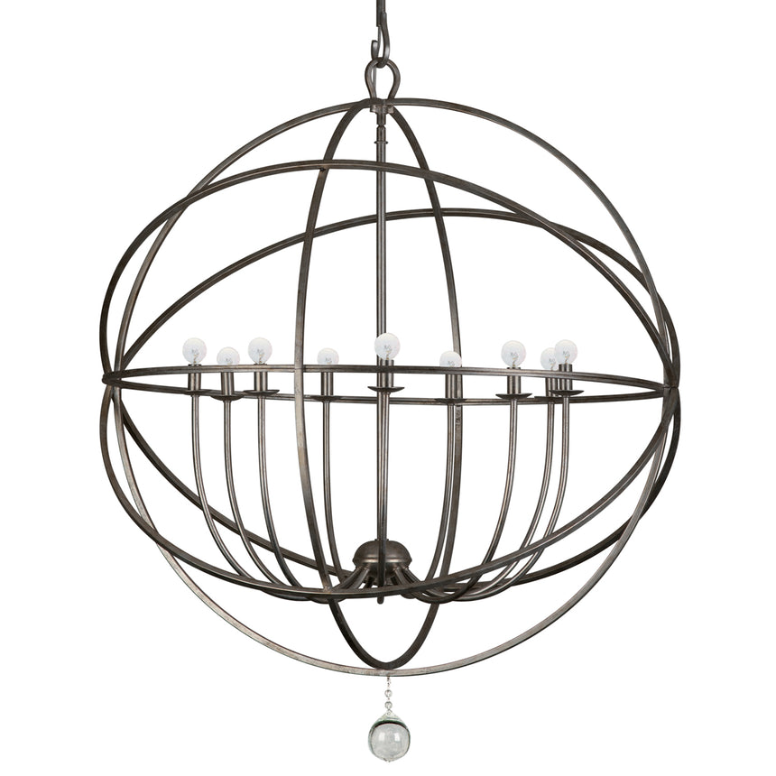 Crystorama - 9229-EB - Nine Light Chandelier - Solaris - English Bronze