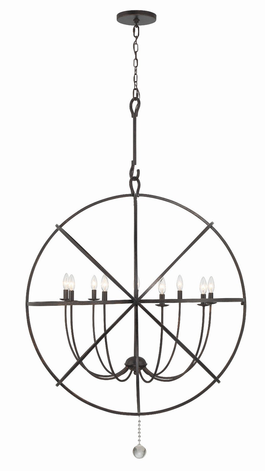 Crystorama - 9229-EB - Nine Light Chandelier - Solaris - English Bronze