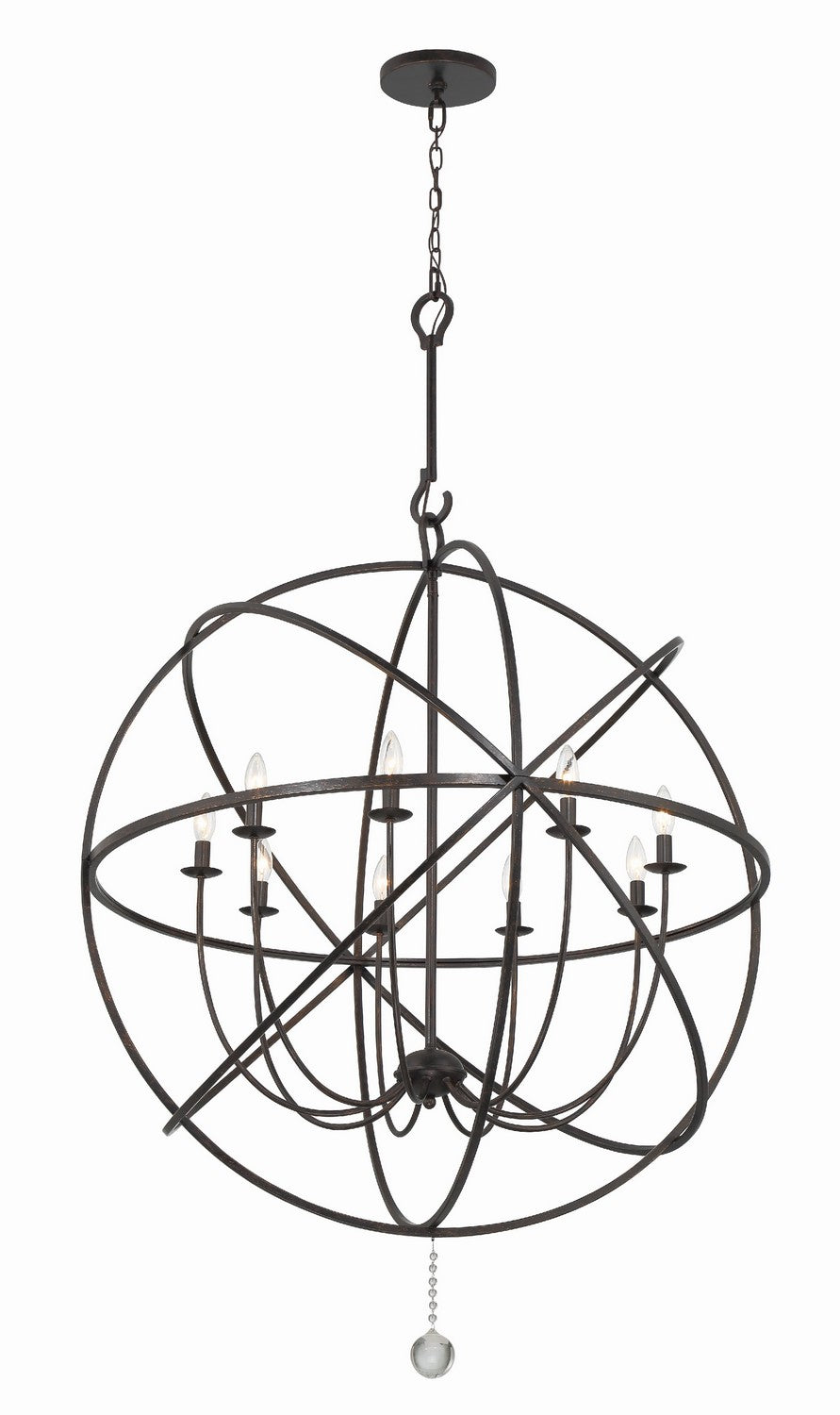 Crystorama - 9229-EB - Nine Light Chandelier - Solaris - English Bronze