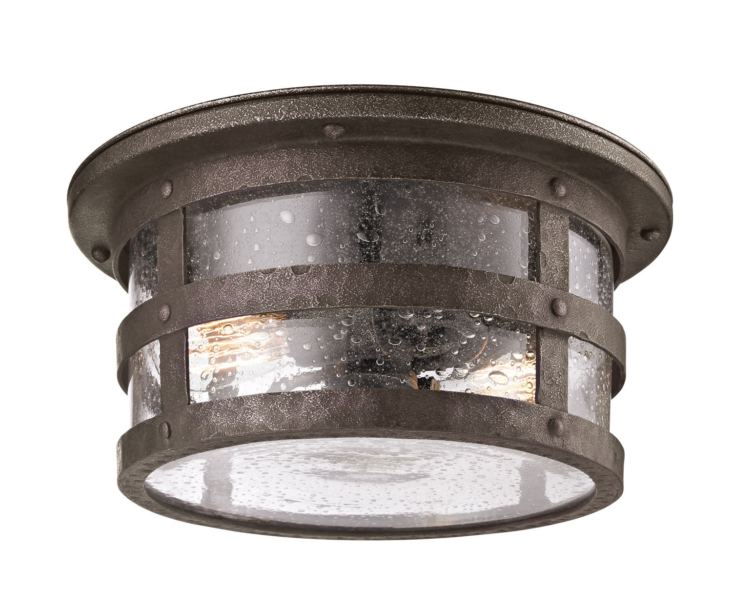 Troy Lighting - C3310-APW - Two Light Flush Mount - Barbosa - Aged Pewter