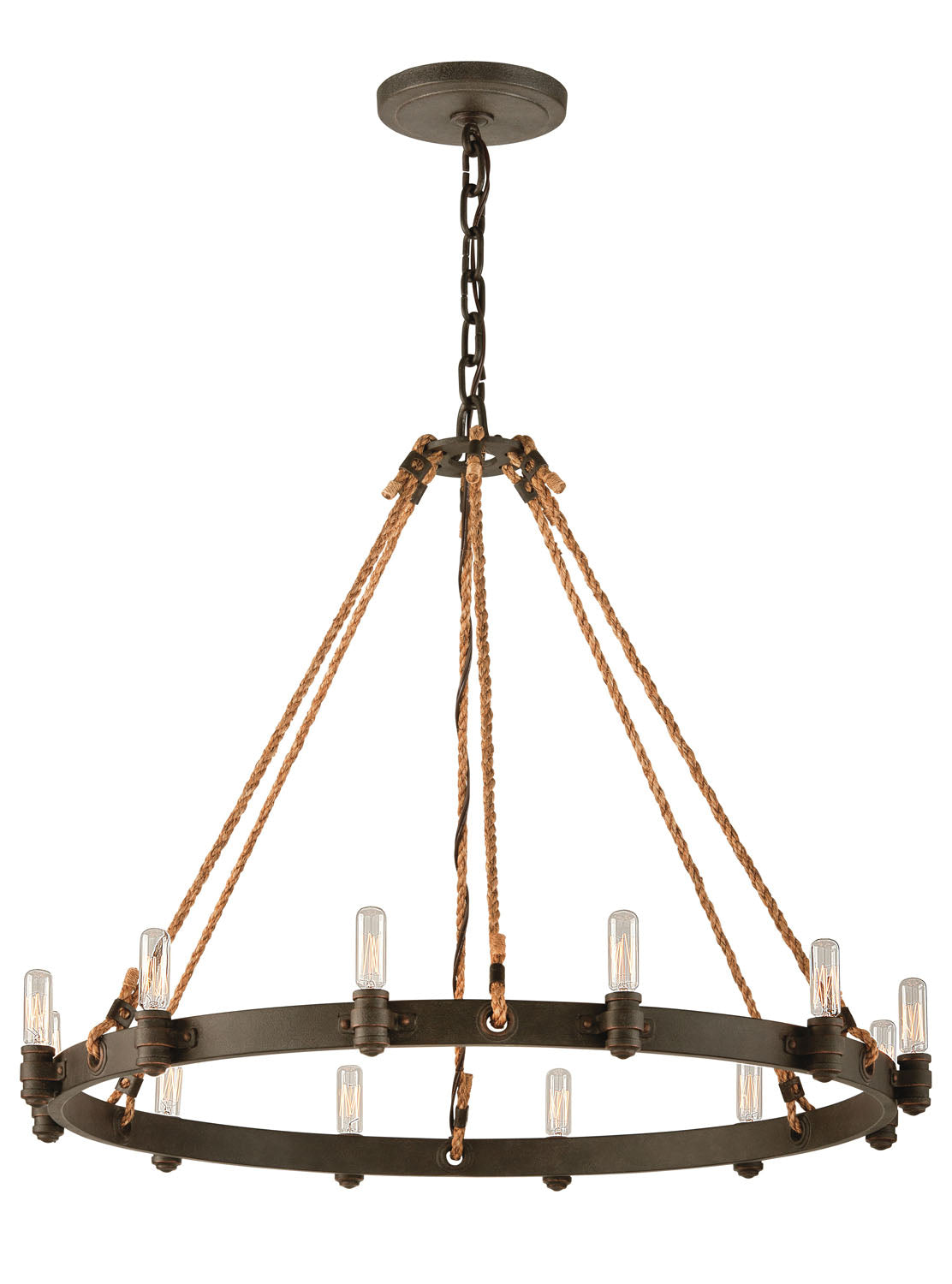 Troy Lighting - F3126 - 12 Light Chandelier - Pike Place - Shipyard Bronze