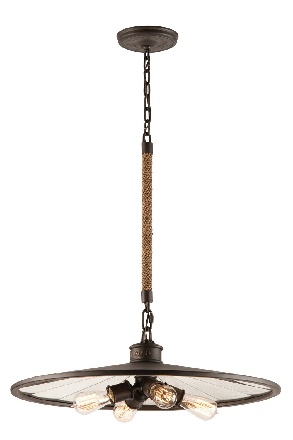 Troy Lighting - F3146-HBZ - Four Light Chandelier - Brooklyn - Heritage Bronze