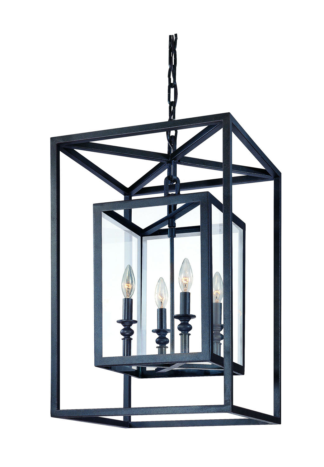 Troy Lighting - F9994-MB - Four Light Lantern - Morgan - Matte Black