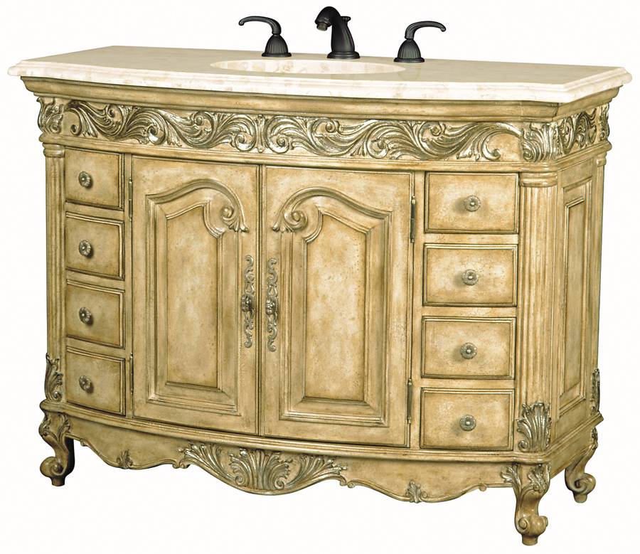 Ambella Home - 06227-110-225 - Sink Chest - Provincial - Antique Parchment