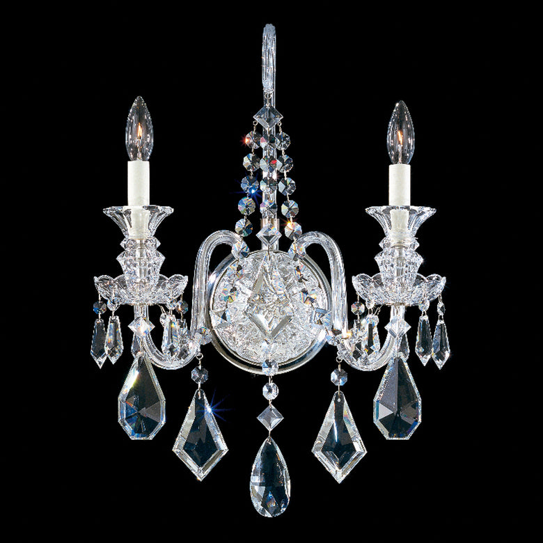 Schonbek - 5702CL - Two Light Wall Sconce - Hamilton - Polished Silver