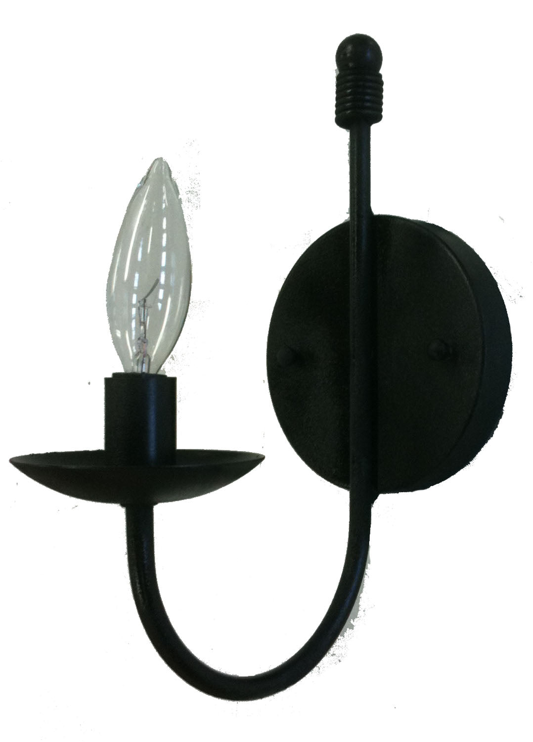 Artcraft - AC3781EB - One Light Wall Sconce - Wrought Iron - Ebony Black