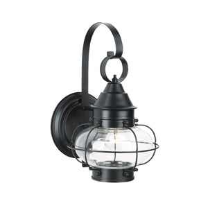 Norwell Lighting - 1323-BL-CL - One Light Wall Mount - Cottage Onion - Black With Clear Glass