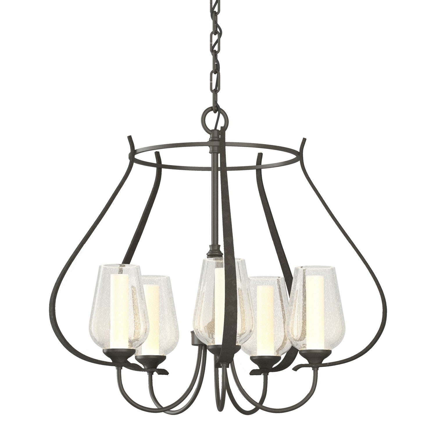 Hubbardton Forge - 103045-SKT-07-ZS0354 - Five Light Chandelier - Flora - Dark Smoke