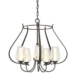 Hubbardton Forge - 103045-SKT-07-ZS0354 - Five Light Chandelier - Flora - Dark Smoke