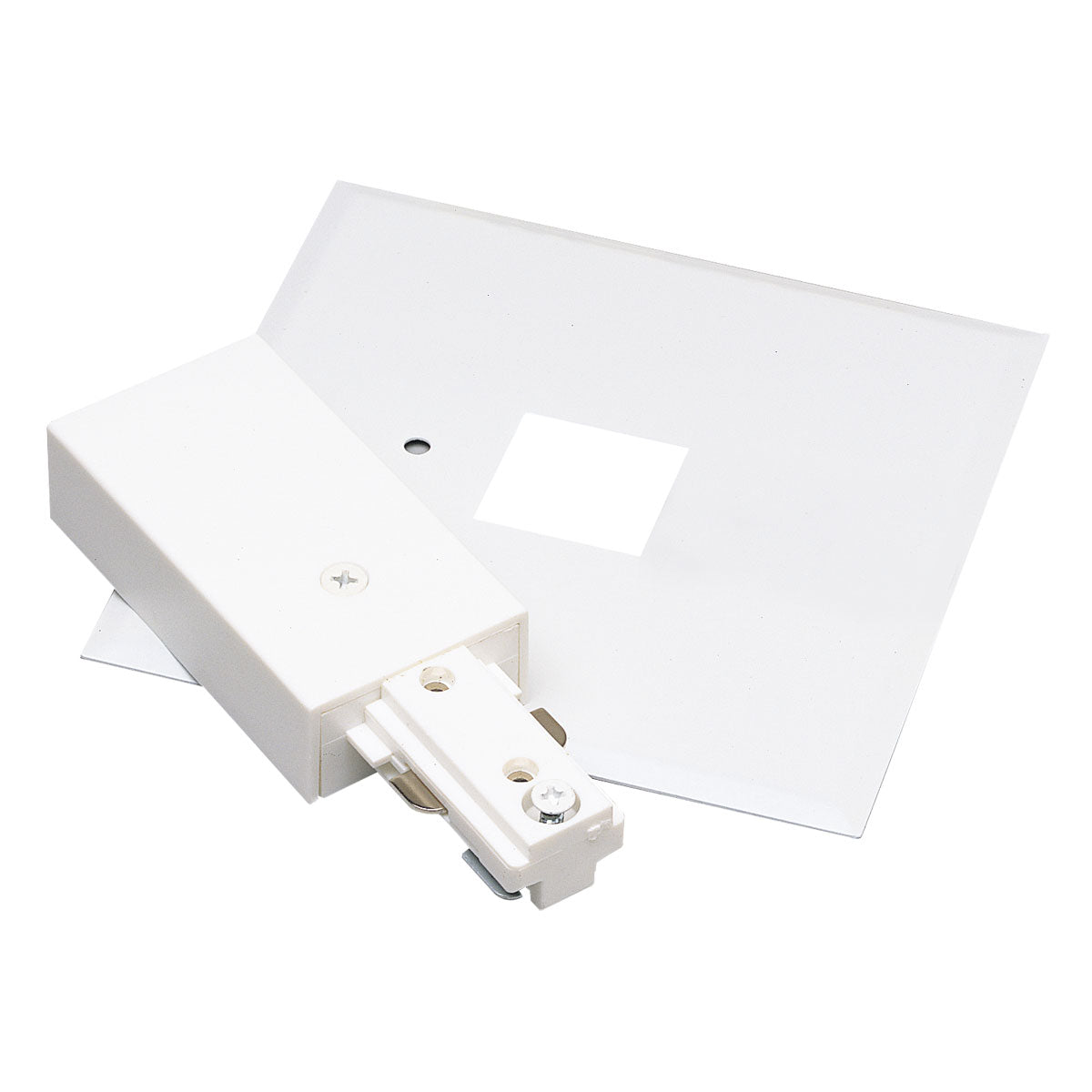 Nora Lighting - NT-311W - Live End Feed W/ Cover, 1 Circuit Track - Track Syst & Comp-1 Cir - White