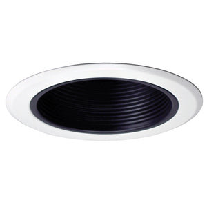 Nora Lighting - NT-5010B - 5" Stepped Baffle W/ Metal Ring & Bracket - Rec Inc 5" Trim - Black