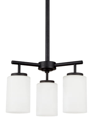 Generation Lighting. - 31160-112 - Three Light Chandelier - Oslo - Midnight Black