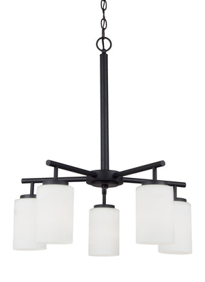 Generation Lighting. - 31161-112 - Five Light Chandelier - Oslo - Midnight Black