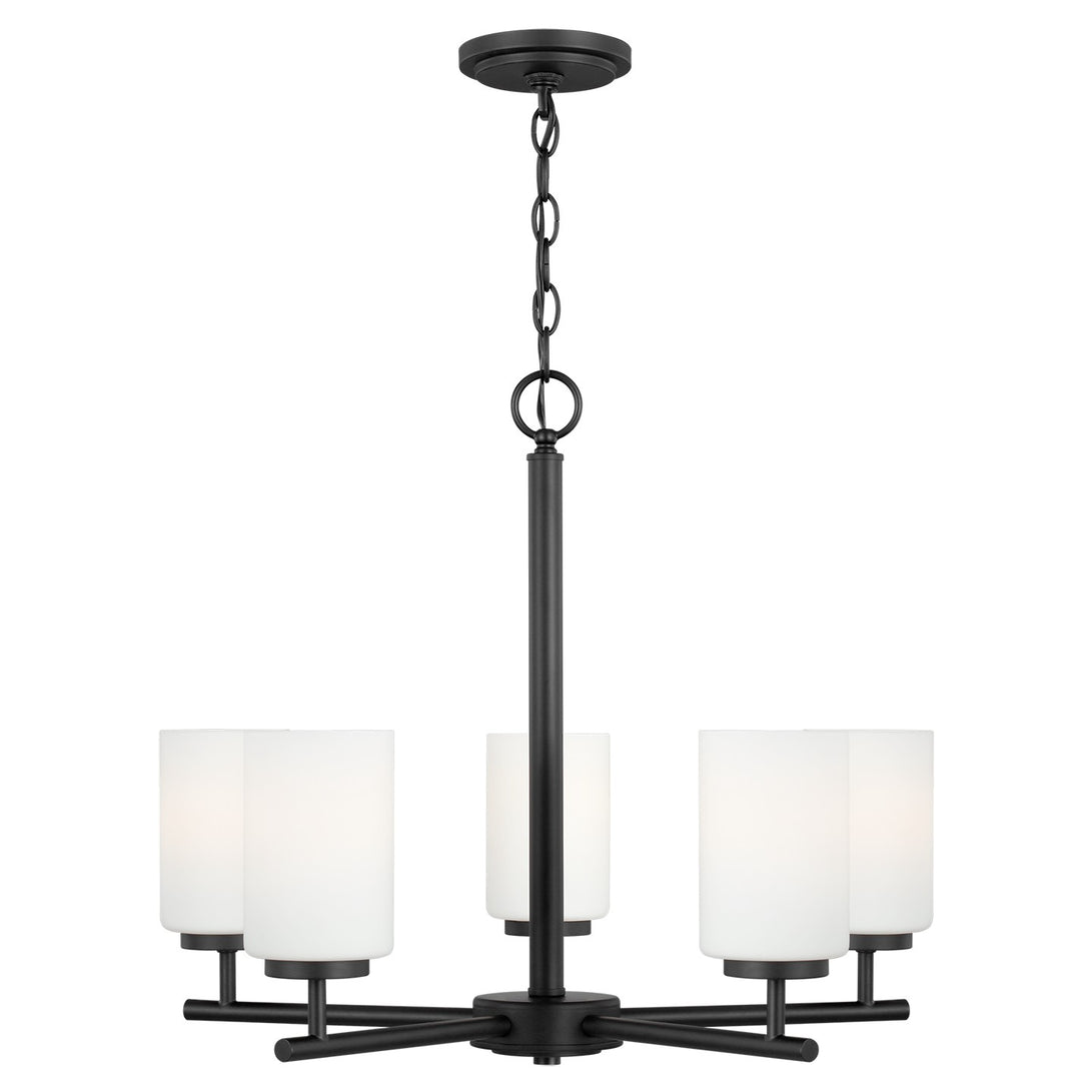 Generation Lighting - 31161-112 - Five Light Chandelier - Oslo - Midnight Black