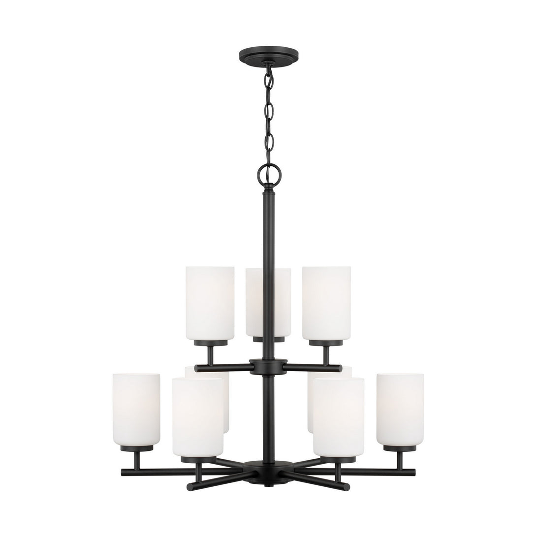 Generation Lighting - 31162-112 - Nine Light Chandelier - Oslo - Midnight Black