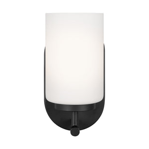 Generation Lighting. - 41160-112 - One Light Wall / Bath Sconce - Oslo - Midnight Black