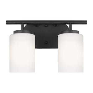 Generation Lighting. - 41161-112 - Two Light Wall / Bath - Oslo - Midnight Black