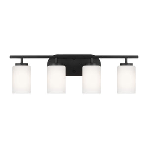 Generation Lighting. - 41163-112 - Four Light Wall/ Bath - Oslo - Midnight Black