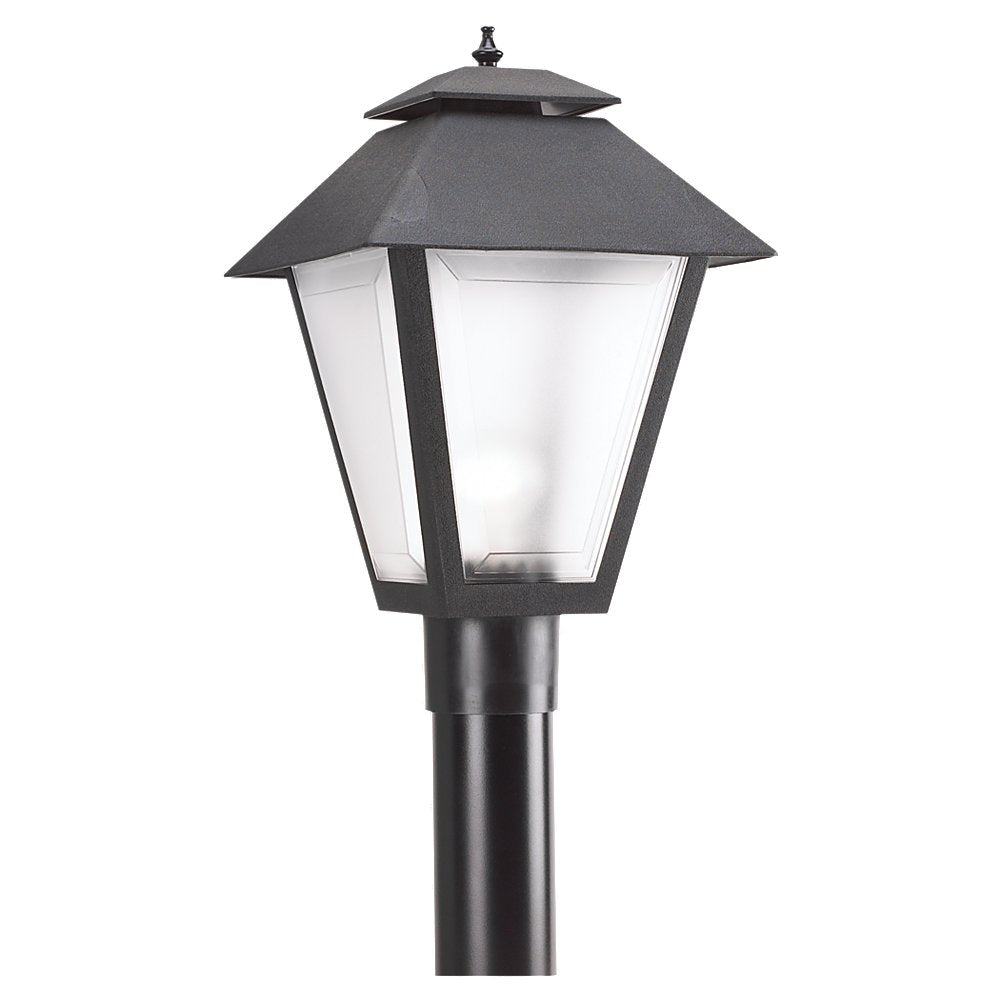 Generation Lighting. - 82065-12 - One Light Outdoor Post Lantern - Polycarbonate Outdoor - Black