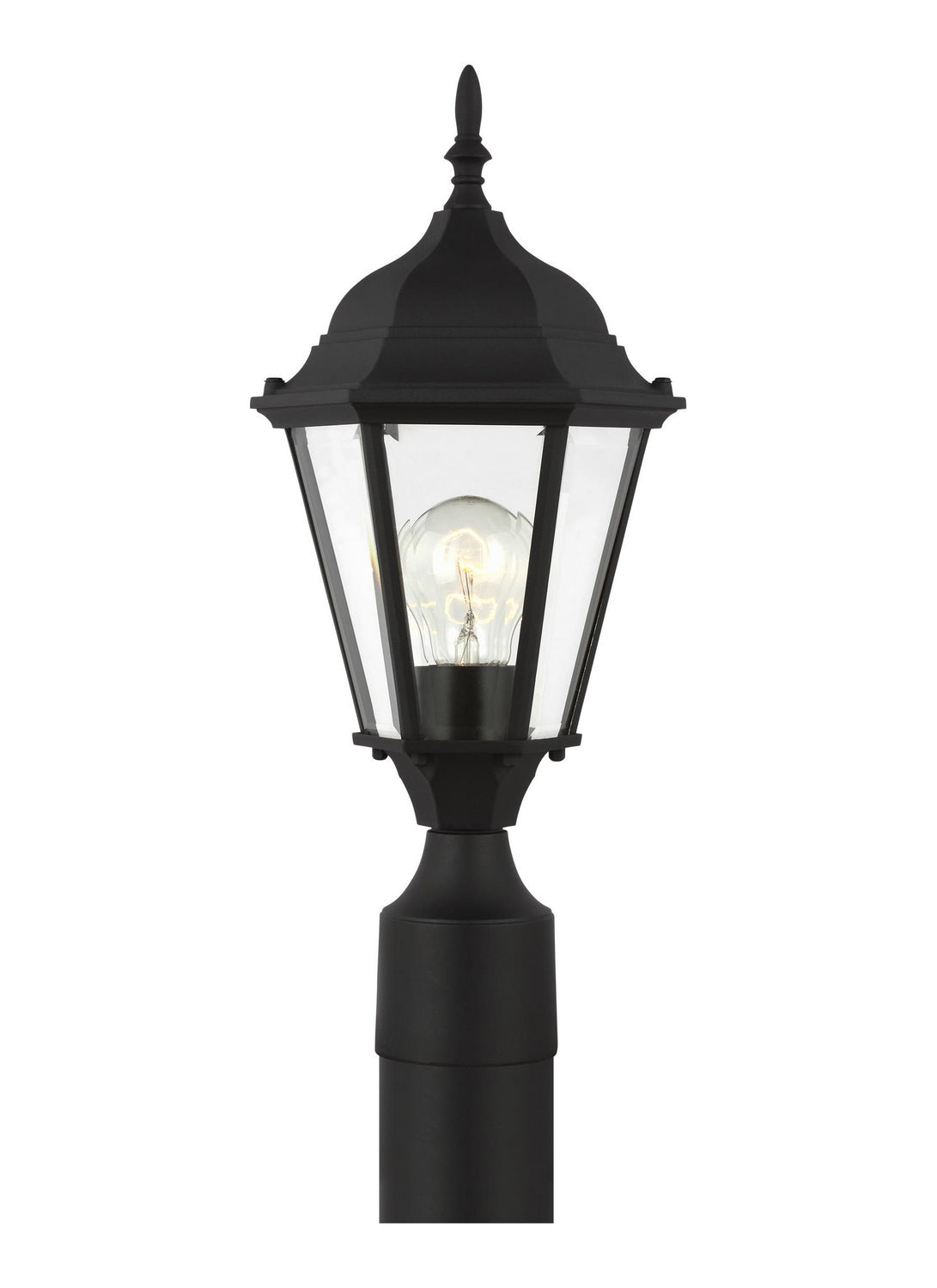 Generation Lighting. - 82938-12 - One Light Outdoor Post Lantern - Bakersville - Black