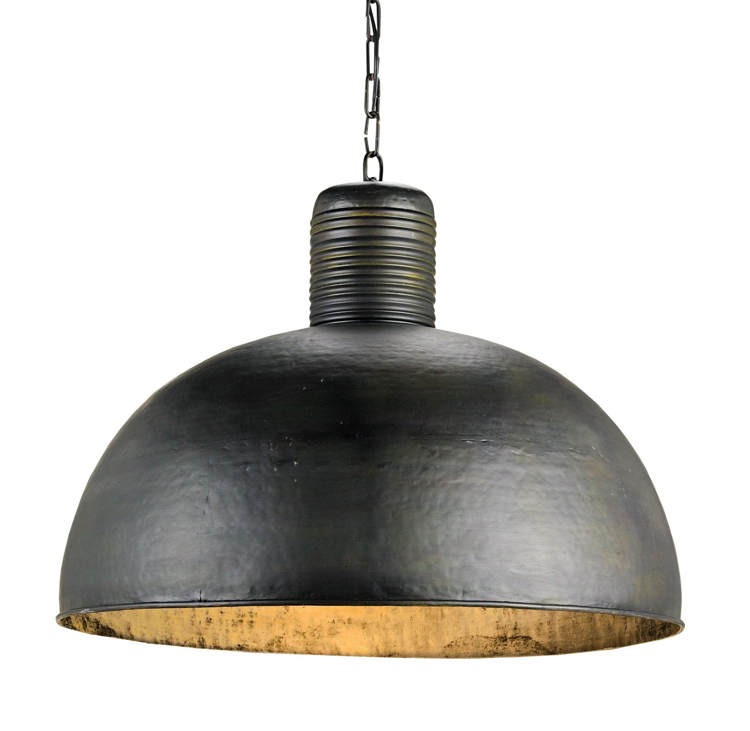 Currey and Company - 9781 - One Light Pendant - Saga - Dark Blackened Steel