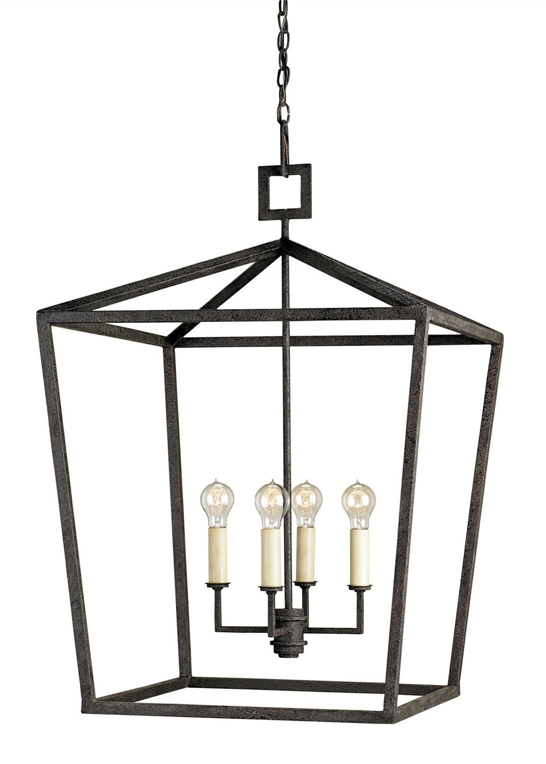 Currey and Company - 9872 - Four Light Lantern - Denison - Molé Black