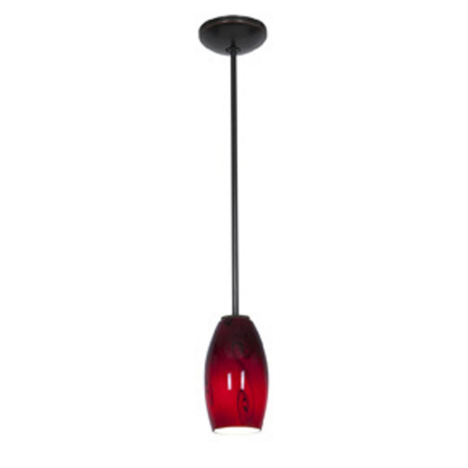 Access - 28011-1R-ORB/RUSKY - One Light Pendant - Merlot - Oil Rubbed Bronze