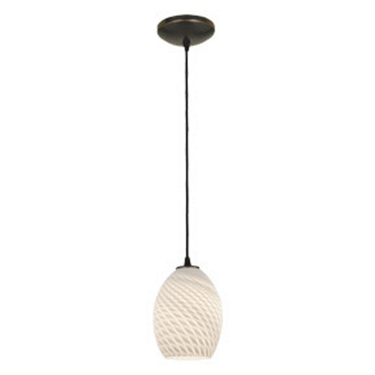 Access - 28023-1C-ORB/WHTFB - One Light Pendant - Brandy FireBird - Oil Rubbed Bronze