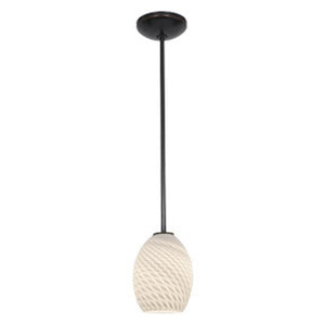 Access - 28023-1R-ORB/WHTFB - One Light Pendant - Brandy FireBird - Oil Rubbed Bronze