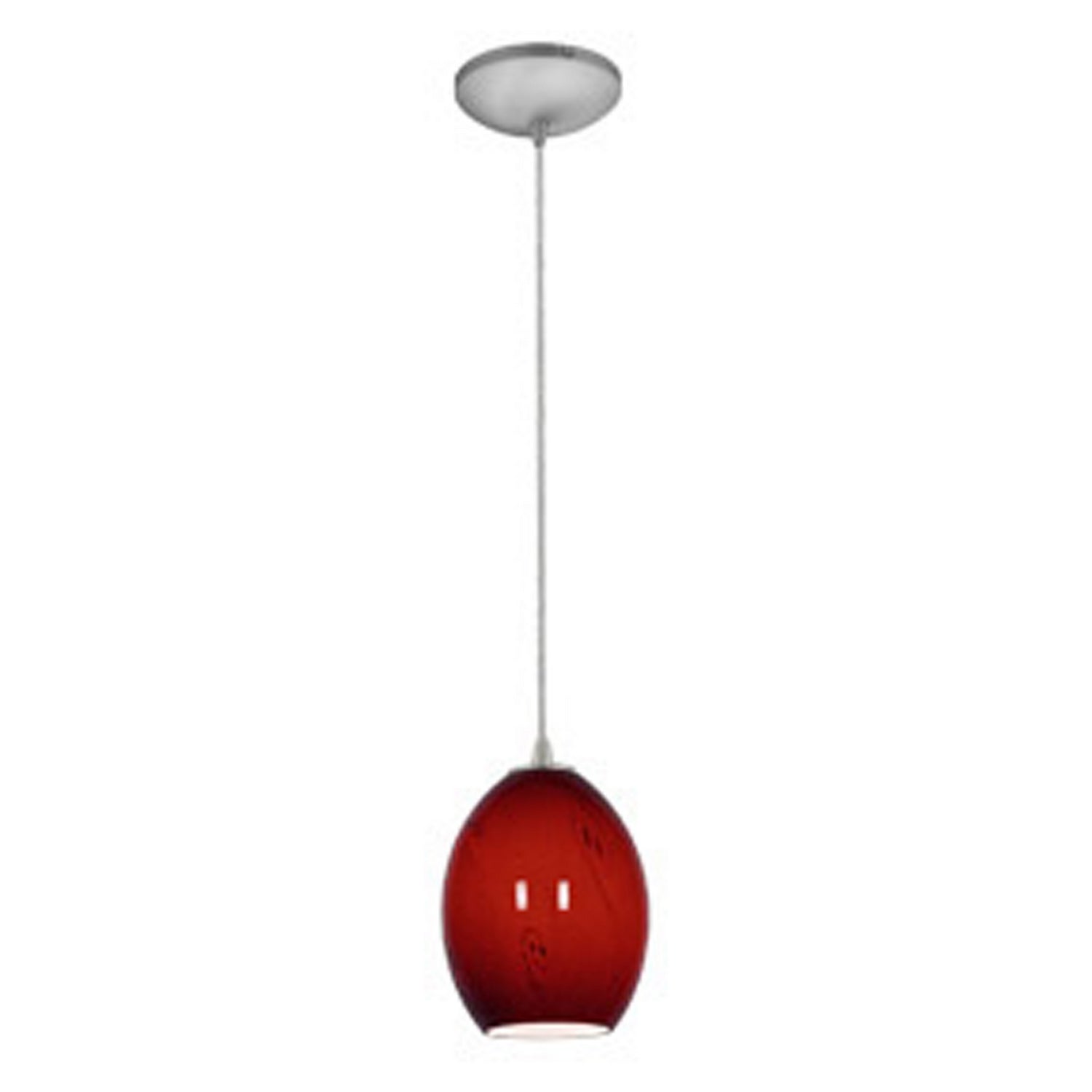 Access - 28023-1C-BS/RUSKY - One Light Pendant - Brandy FireBird - Brushed Steel