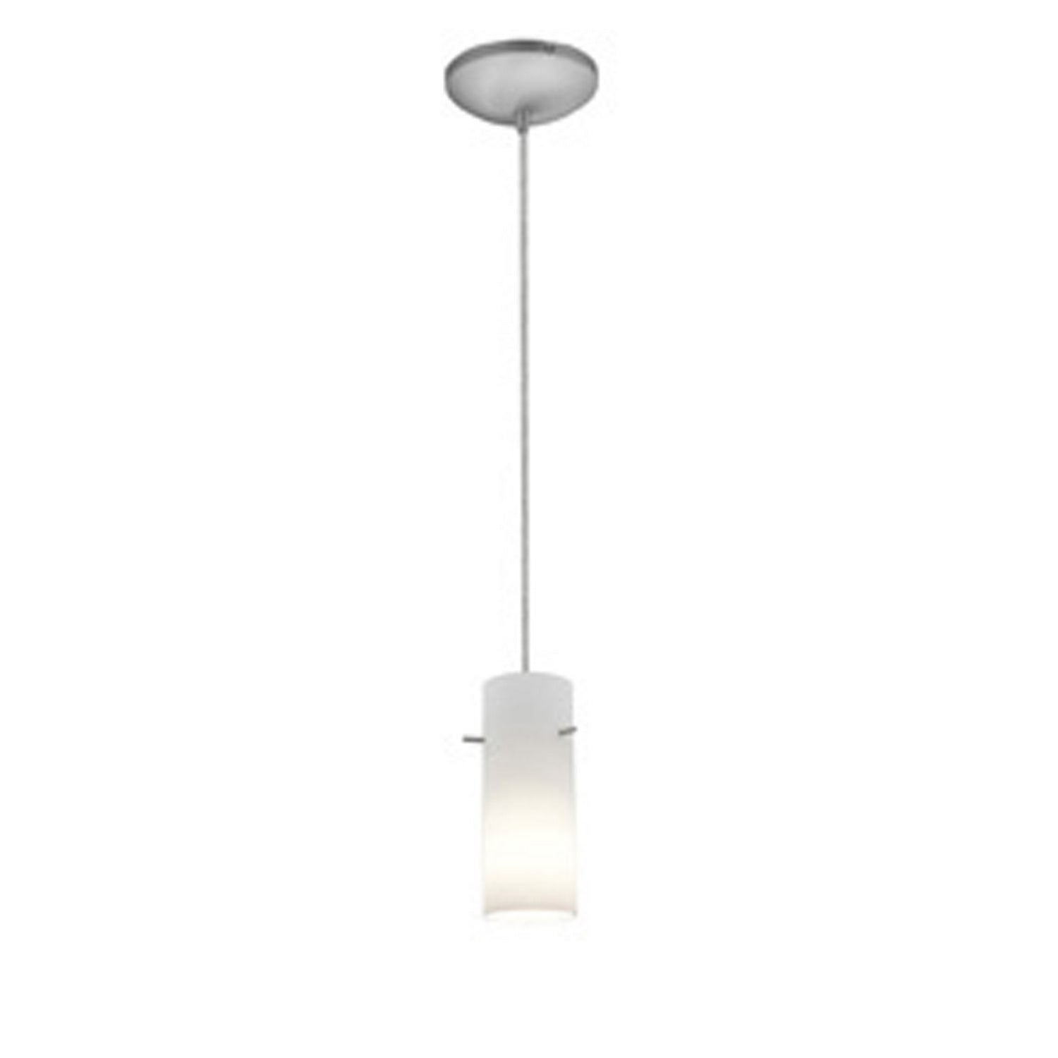 Access - 28030-1C-BS/OPL - One Light Pendant - Cylinder - Brushed Steel