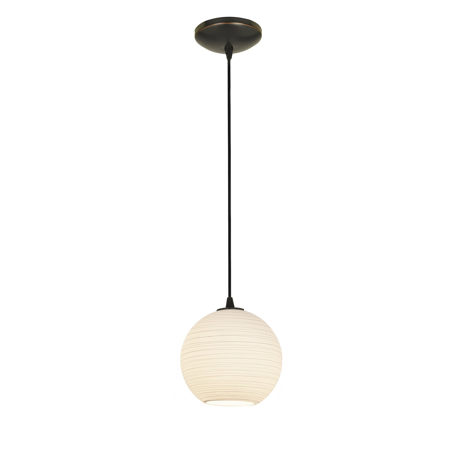 Access - 28085-1C-ORB/WHTLN - One Light Pendant - Japanese Lantern - Oil Rubbed Bronze