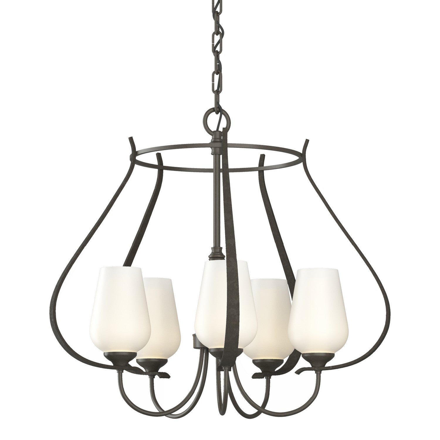 Hubbardton Forge - 103045-SKT-89-ZS0354 - Flora 5 Arm Chandelier - Flora - Ink