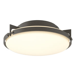 Hubbardton Forge - 126745-SKT-07-GG0097 - Two Light Flush Mount - Metra - Dark Smoke