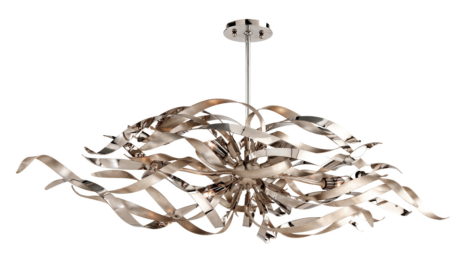 Corbett Lighting - 154-56-SL/SS - Six Light Linear - Graffiti - Silver Leaf