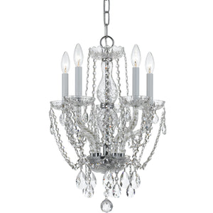 Crystorama - 1129-CH-CL-S - Five Light Mini Chandelier - Traditional Crystal - Polished Chrome