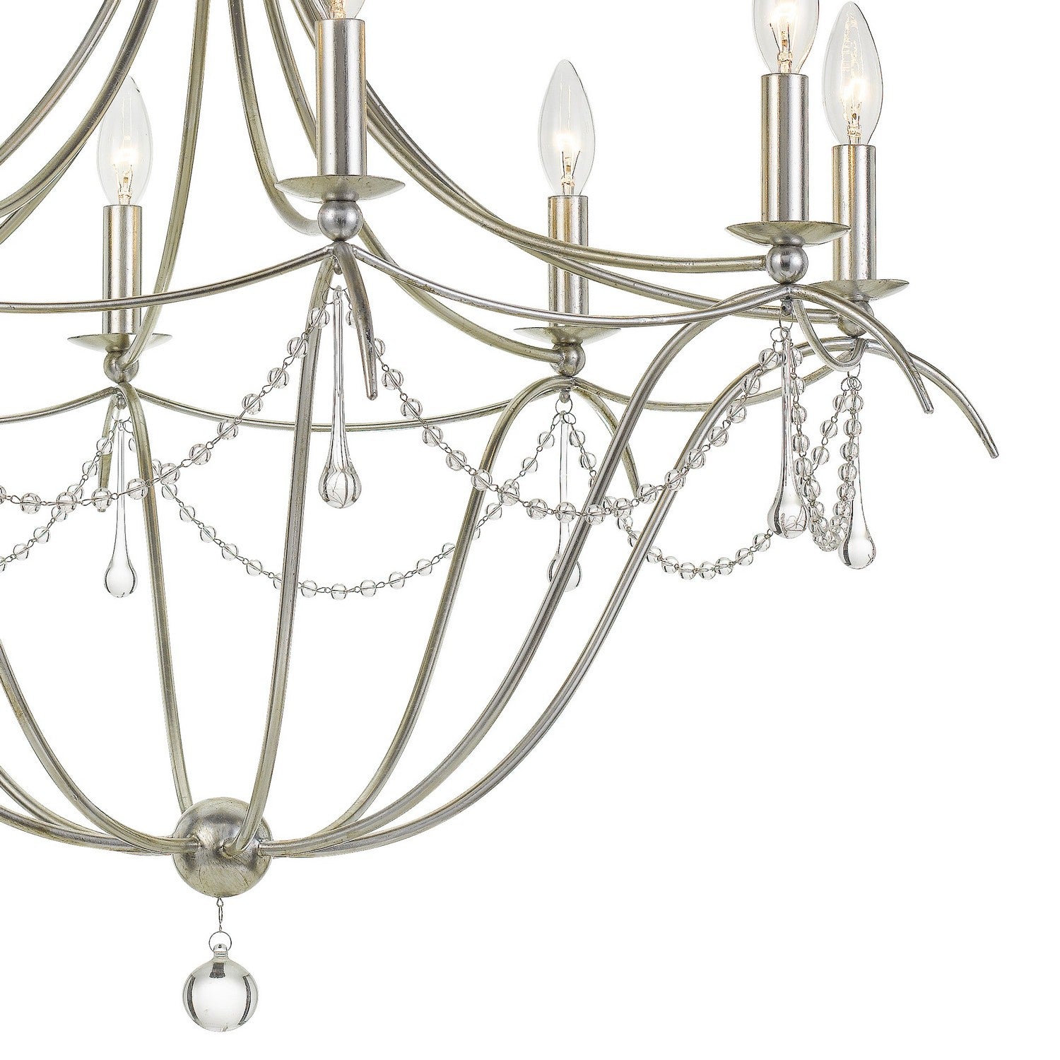 Crystorama - 428-SA - Eight Light Chandelier - Metro - Antique Silver