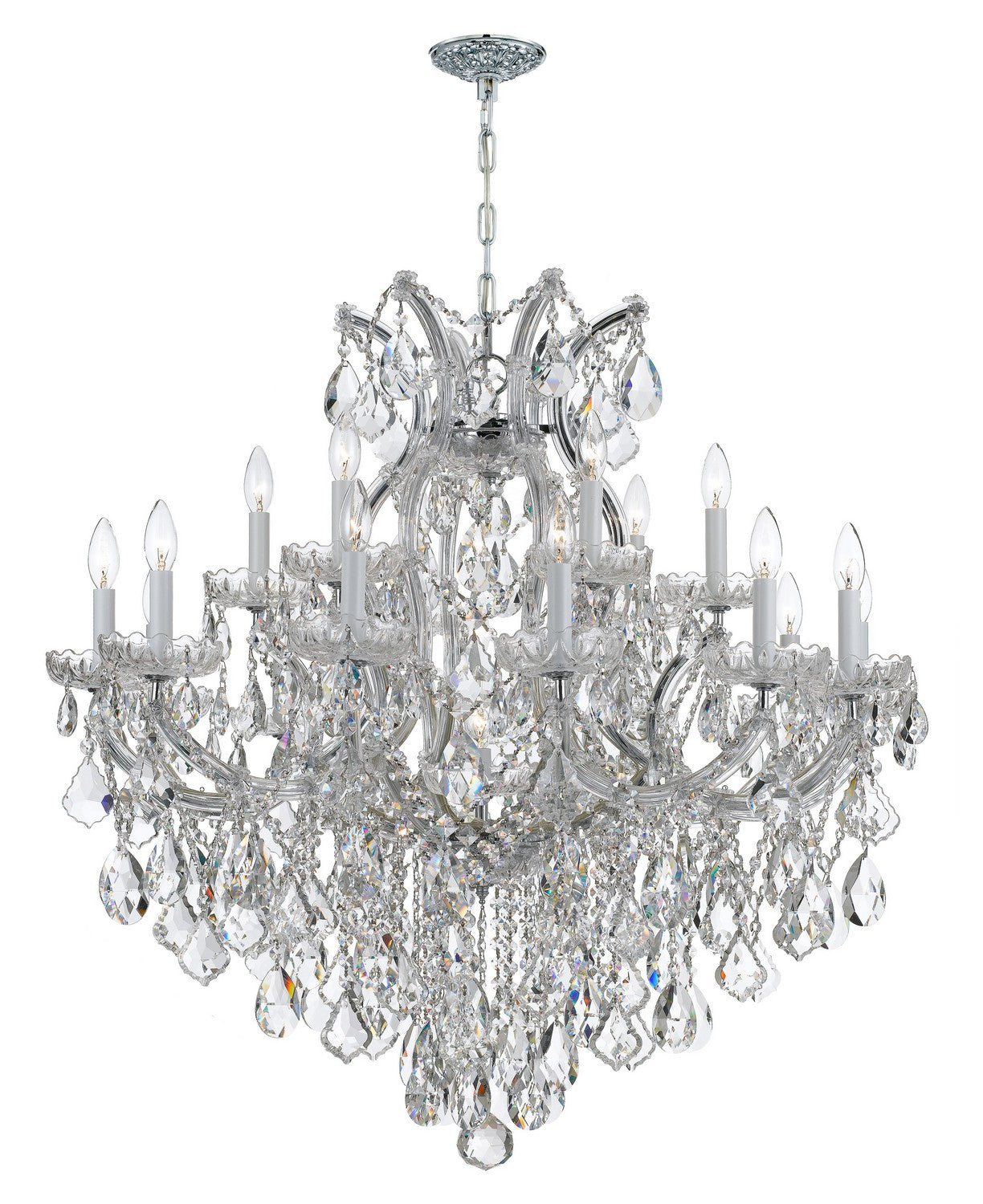 Crystorama - 4418-CH-CL-S - 19 Light Chandelier - Maria Theresa - Polished Chrome