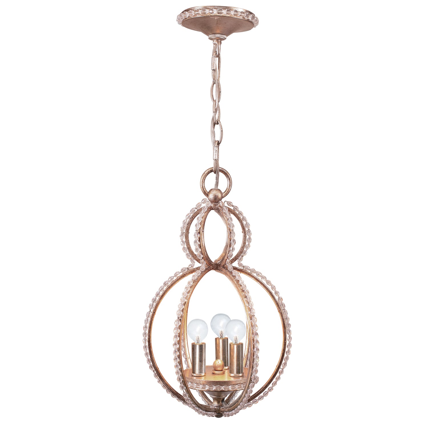 Crystorama - 6760-DT - Three Light Mini Chandelier - Garland - Distressed Twilight