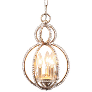 Crystorama - 6760-DT - Three Light Mini Chandelier - Garland - Distressed Twilight