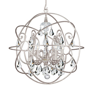 Crystorama - 9026-OS-CL-MWP - Five Light Chandelier - Solaris - Olde Silver