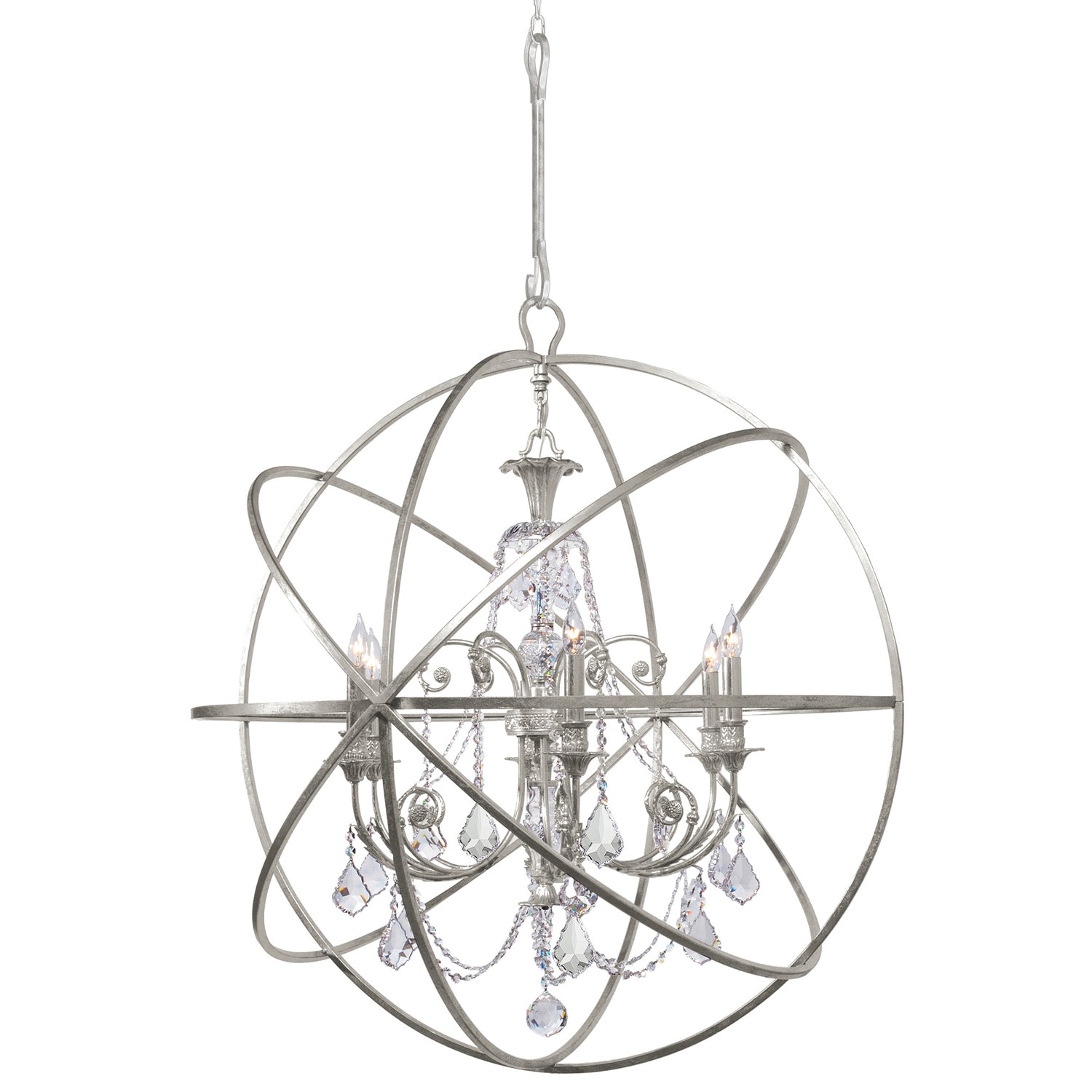 Crystorama - 9219-OS-CL-S - Six Light Chandelier - Solaris - Olde Silver