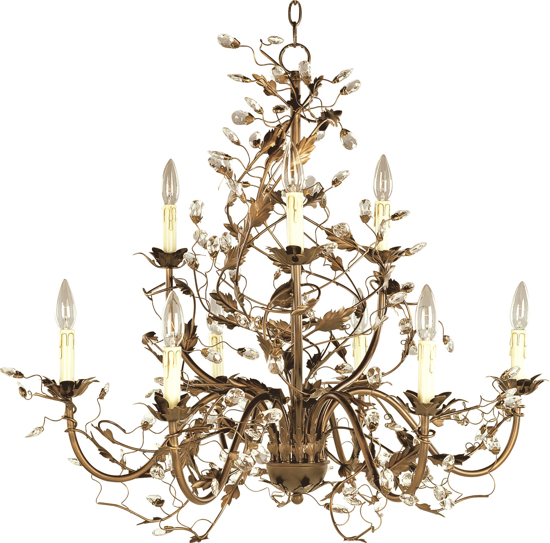 Maxim - 2852EG - Nine Light Chandelier - Elegante - Etruscan Gold