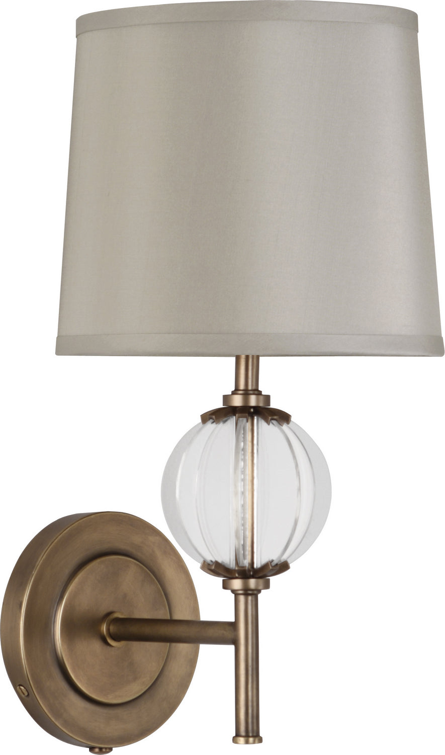 Robert Abbey - 3374 - One Light Wall Sconce - Latitude - Aged Brass w/Clear Glass