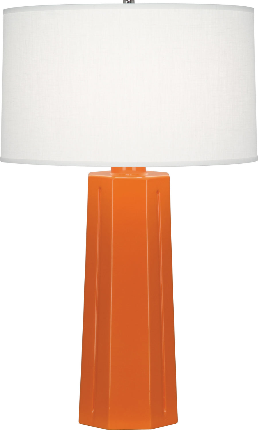 Robert Abbey - 963 - One Light Table Lamp - Mason - Pumpkin Glazed Ceramic