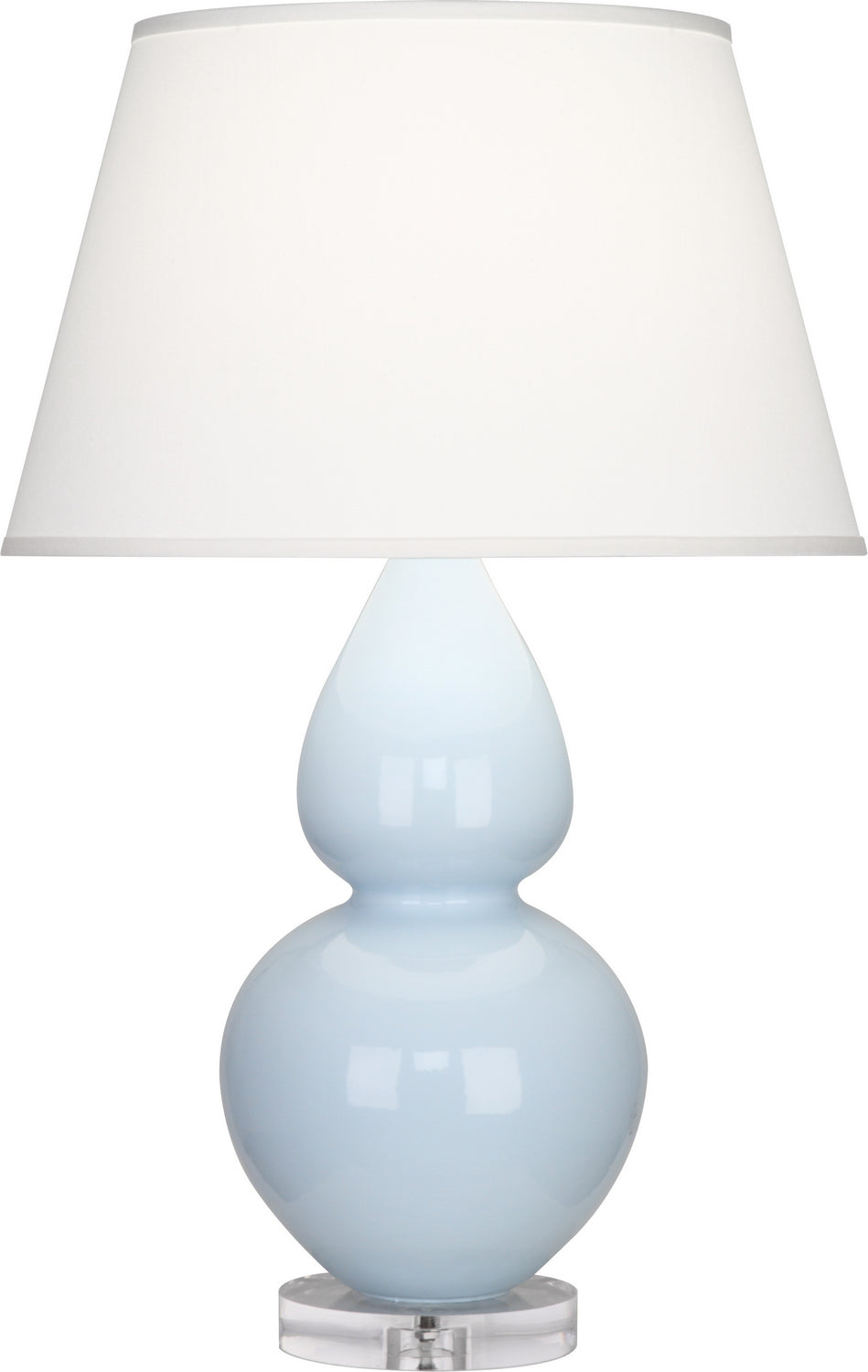 Robert Abbey - A676X - One Light Table Lamp - Double Gourd - Baby Blue Glazed Ceramic w/Lucite Base