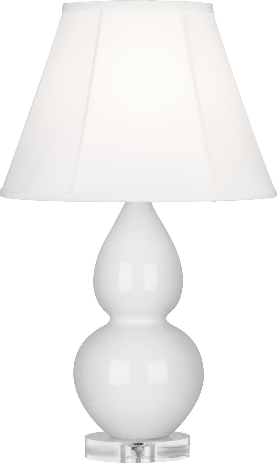 Robert Abbey - A690 - One Light Accent Lamp - Small Double Gourd - Lily Glazed Ceramic w/Lucite Base