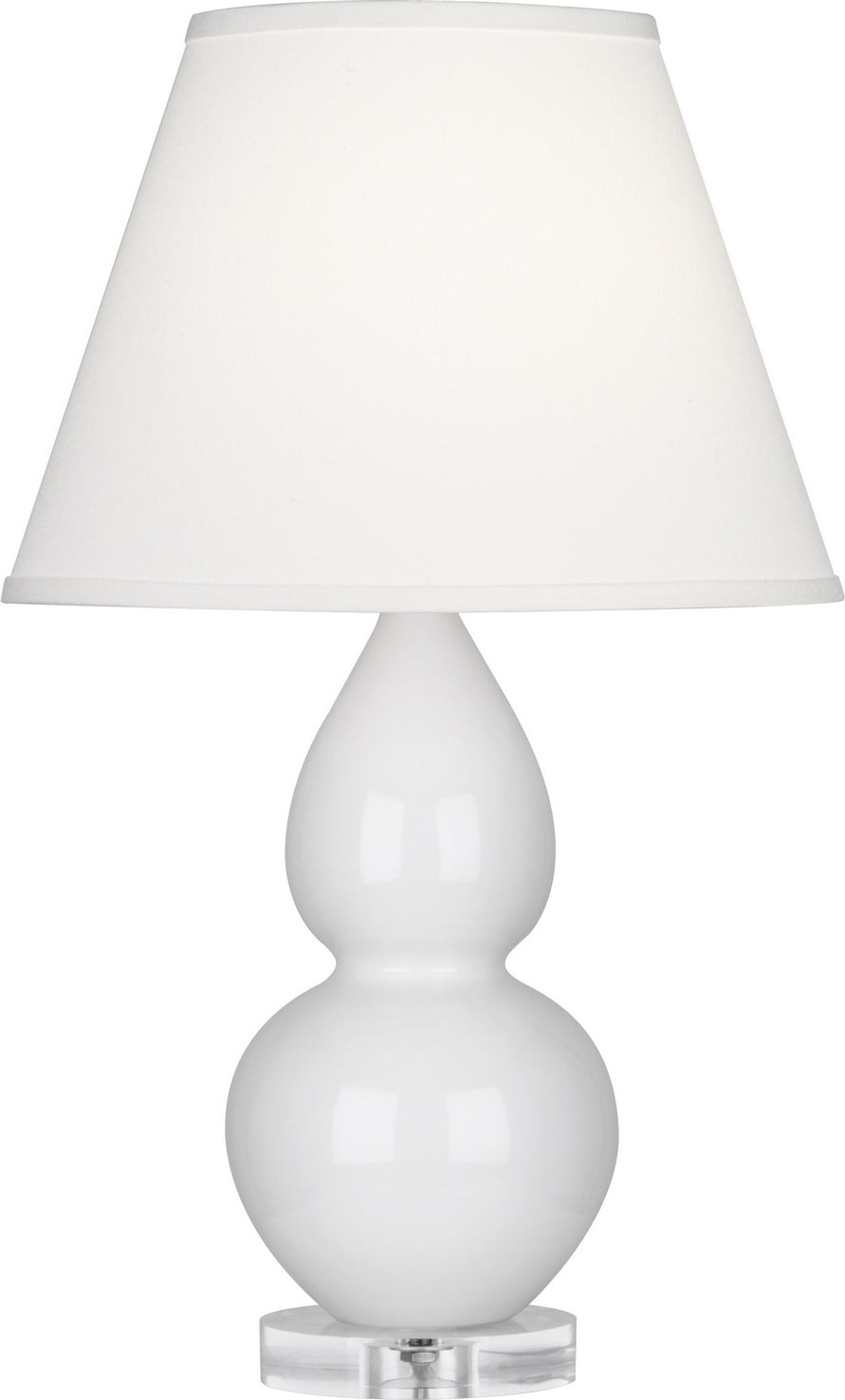 Robert Abbey - A690X - One Light Accent Lamp - Small Double Gourd - Lily Glazed Ceramic w/Lucite