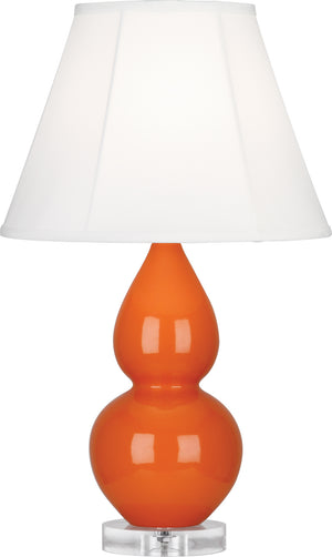 Robert Abbey - A695 - One Light Accent Lamp - Small Double Gourd - Pumpkin Glazed Ceramic w/Lucite Base