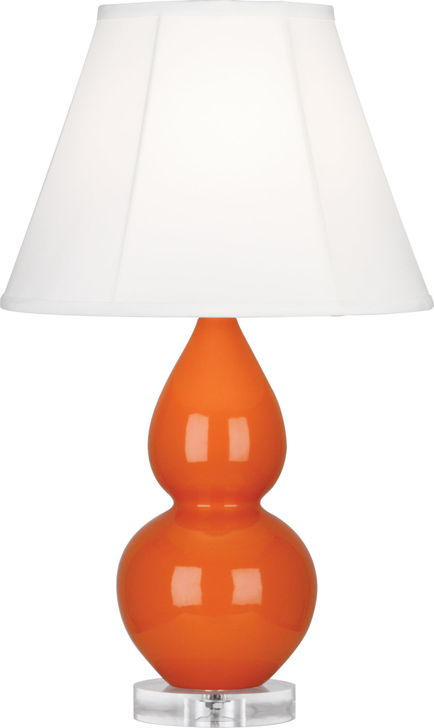 Robert Abbey - A695 - One Light Accent Lamp - Small Double Gourd - Pumpkin Glazed Ceramic w/Lucite Base